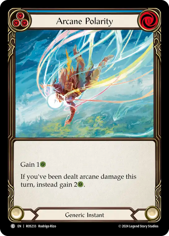 (ROS233) Flesh & Blood TCG Rosetta Single: Arcane Polarity (Blue) (Rainbow Foil) Common