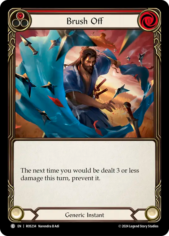 (ROS234) Flesh & Blood TCG Rosetta Single: Brush Off (Red) (Regular) Common