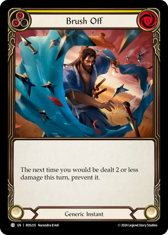 (ROS235) Flesh & Blood TCG Rosetta Single: Brush Off (Yellow) (Regular) Common