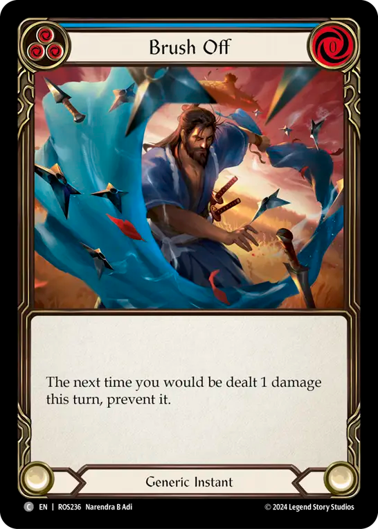 (ROS236) Flesh & Blood TCG Rosetta Single: Brush Off (Blue) (Regular) Common