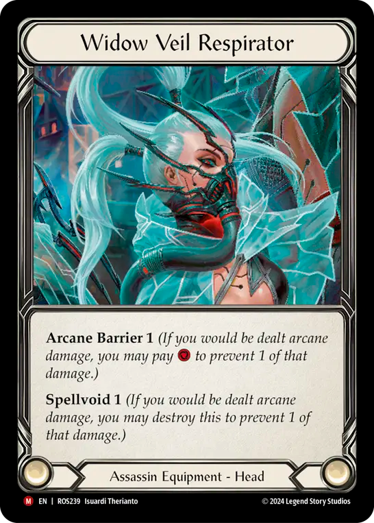 (ROS239) Flesh & Blood TCG Rosetta Single: Widow Veil Respirator (Regular) Majestic