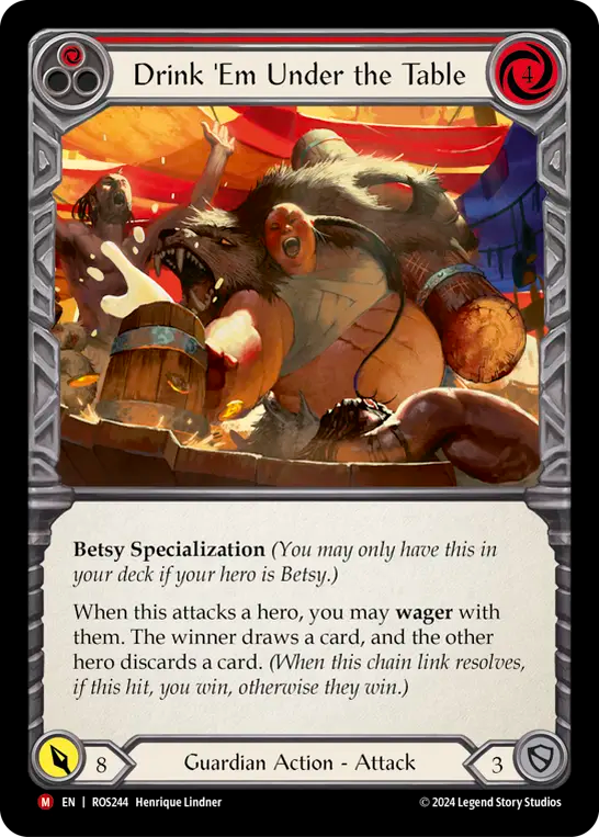 (ROS244) Flesh & Blood TCG Rosetta Single: Drink 'Em Under the Table (Rainbow Foil) Majestic