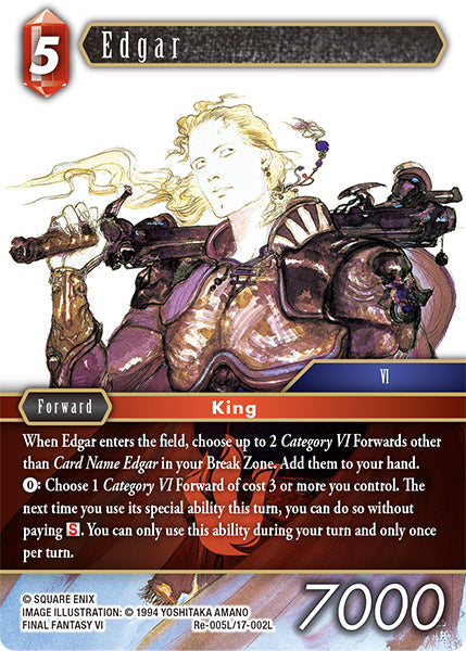 (005) Final Fantasy TCG Legacy Collection Single: Edgar (17-002) (V.1) Holo Legend