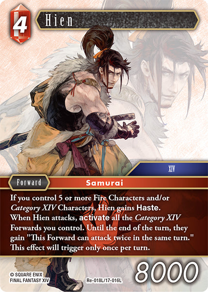 (018) Final Fantasy TCG Legacy Collection Single: Hien (17-016) (V.1) Holo Legend