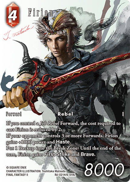 (021) Final Fantasy TCG Legacy Collection Single: Firion (6-019) (V.2) Holo Hero