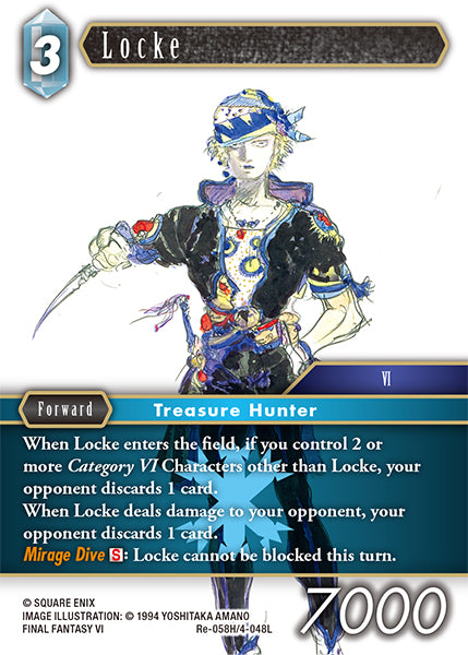 (058) Final Fantasy TCG Legacy Collection Single: Locke (4-048) (V.1) Holo Hero
