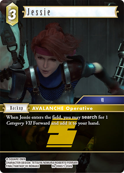 (098) Final Fantasy TCG Legacy Collection Single: Jessie (1-204) (V.1) Holo Common