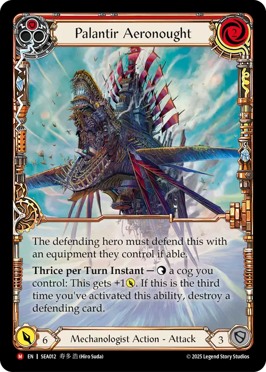 (012) Flesh & Blood TCG High Seas Single: Palantir Aeronought (Extended Art Rainbow Foil) Majestic