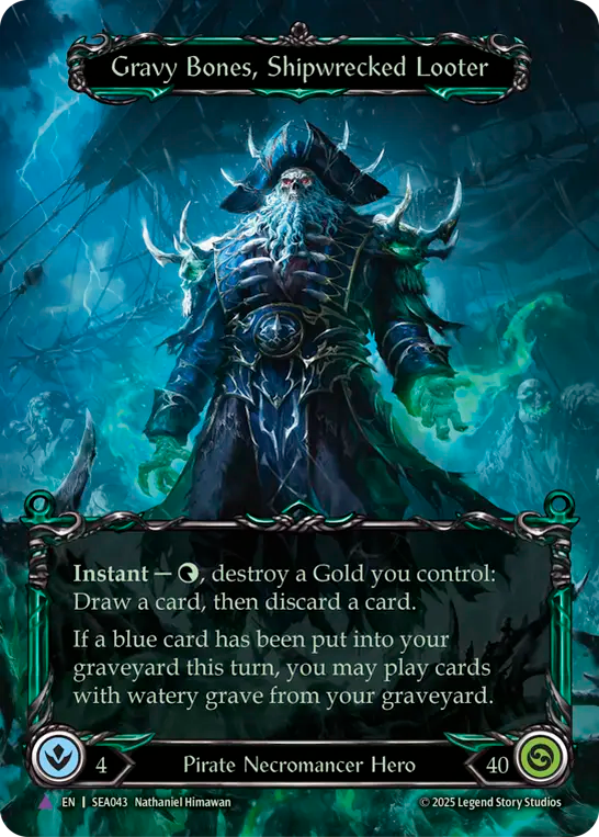 (043) Flesh & Blood TCG High Seas Single: Gravy Bones, Shipwrecked Looter (Marvel) Marvel
