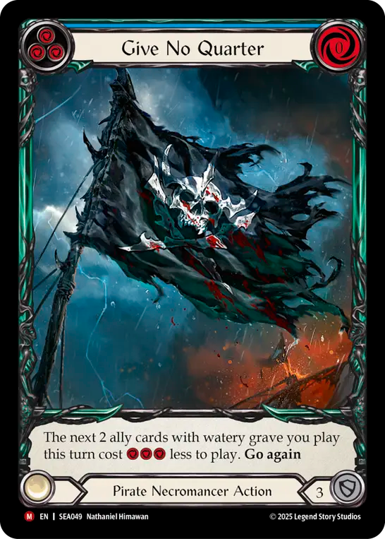 (049) Flesh & Blood TCG High Seas Single: Give No Quarter (Extended Art Rainbow Foil) Majestic