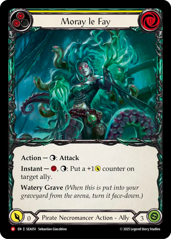 (051) Flesh & Blood TCG High Seas Single: Moray le Fay (Regular) Majestic