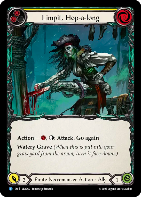 (060) Flesh & Blood TCG High Seas Single: Limpit, Hop-a-long (Regular) Rare