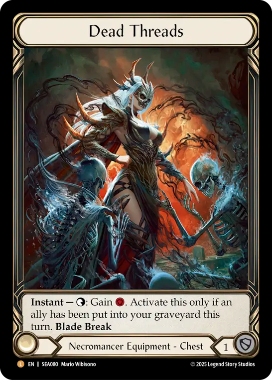 (080) Flesh & Blood TCG High Seas Single: Dead Threads (Extended Art Cold Foil) Legendary