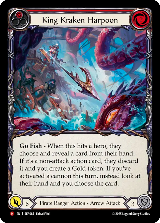 (085) Flesh & Blood TCG High Seas Single: King Kraken Harpoon (Regular) Majestic