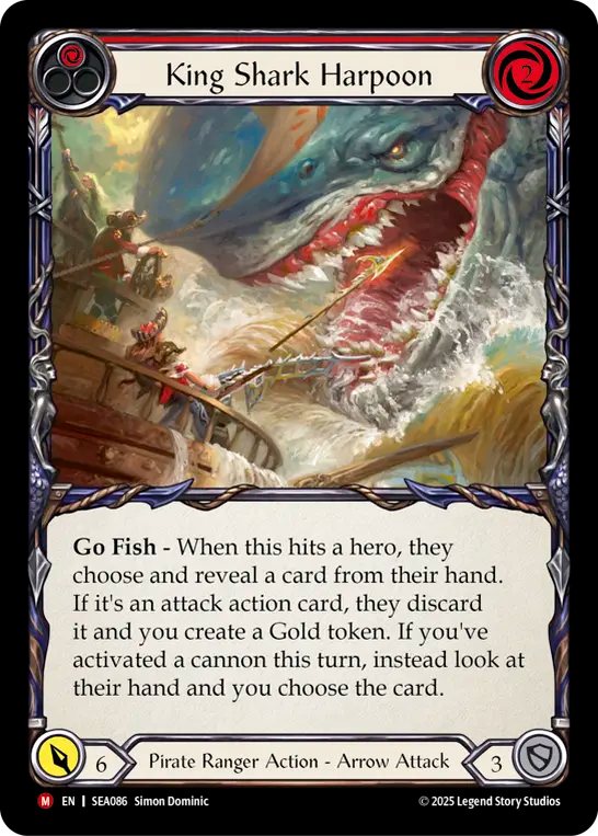 (086) Flesh & Blood TCG High Seas Single: King Shark Harpoon (Regular) Majestic