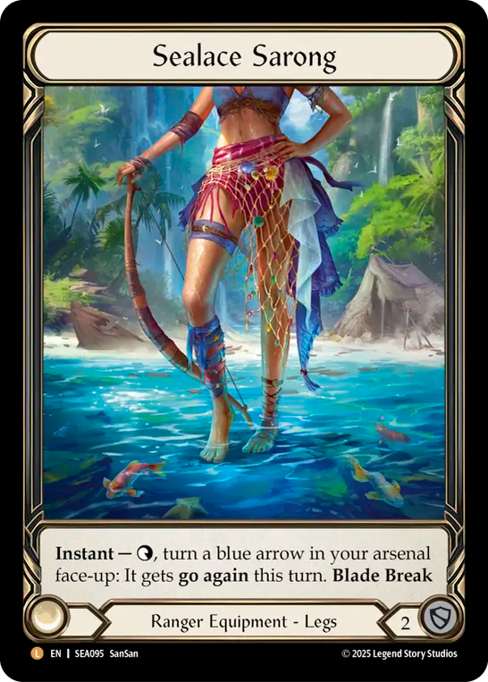 (095) Flesh & Blood TCG High Seas Single: Sealace Sarong (Extended Art Cold Foil) Legendary