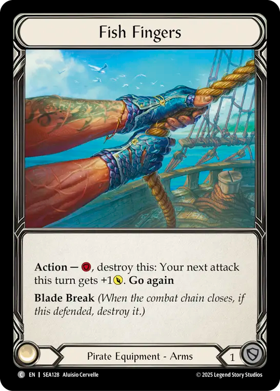 (128) Flesh & Blood TCG High Seas Single: Fish Fingers (Regular) Common