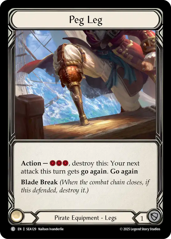(129) Flesh & Blood TCG High Seas Single: Peg Leg (Regular) Common