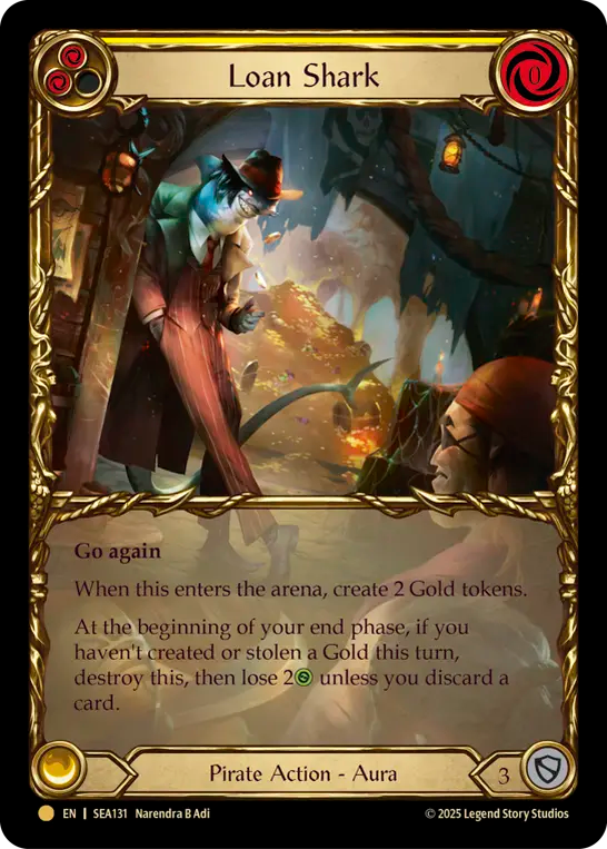 (131) Flesh & Blood TCG High Seas Single: Loan Shark (Cold Foil) Majestic