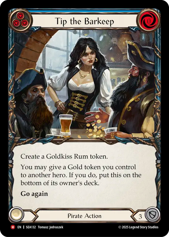 (132) Flesh & Blood TCG High Seas Single: Tip the Barkeep (Regular) Majestic