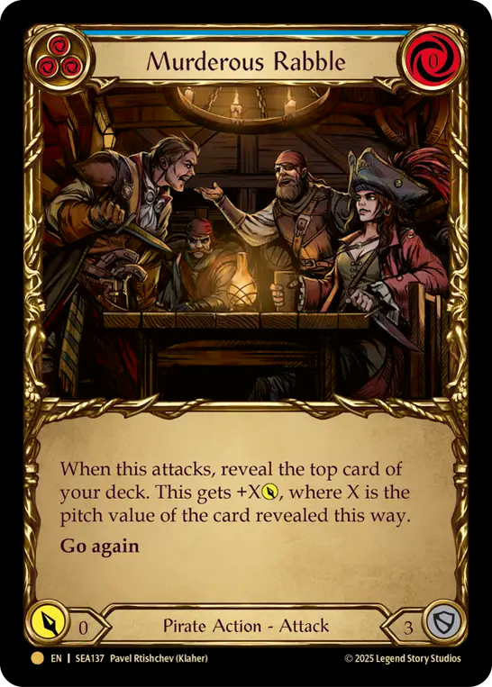 (137) Flesh & Blood TCG High Seas Single: Murderous Rabble (Cold Foil) Rare