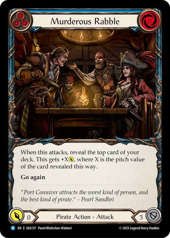 (137) Flesh & Blood TCG High Seas Single: Murderous Rabble (Rainbow Foil) Rare