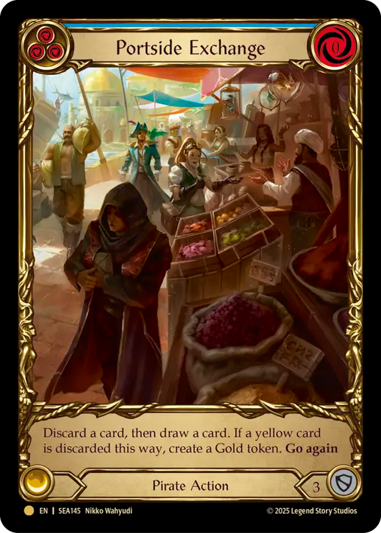 (145) Flesh & Blood TCG High Seas Single: Portside Exchange (Extended Art Cold Foil) Rare