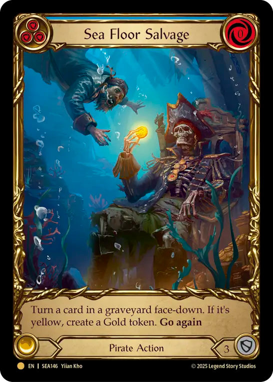 (146) Flesh & Blood TCG High Seas Single: Sea Floor Salvage (Extended Art Cold Foil) Rare