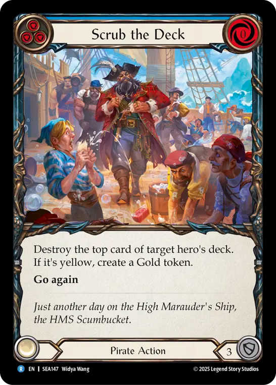 (147) Flesh & Blood TCG High Seas Single: Scrub the Deck (Regular) Rare