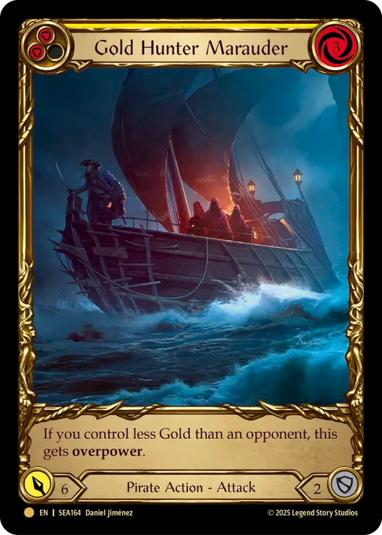 (164) Flesh & Blood TCG High Seas Single: Gold Hunter Marauder (Cold Foil) Common
