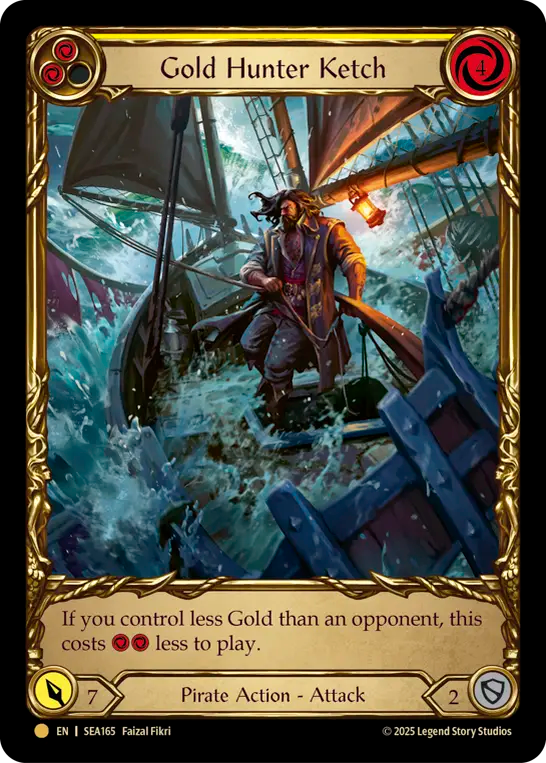 (165) Flesh & Blood TCG High Seas Single: Gold Hunter Ketch (Cold Foil) Common