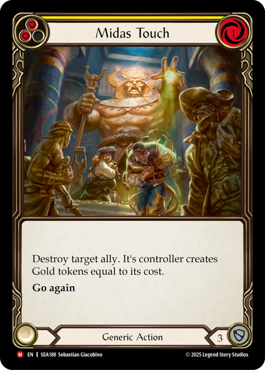 (188) Flesh & Blood TCG High Seas Single: Midas Touch (Regular) Majestic