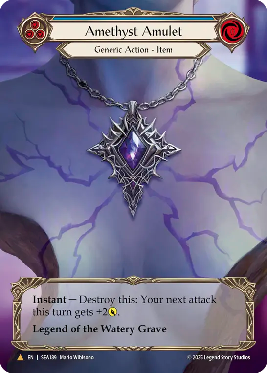 (189) Flesh & Blood TCG High Seas Single: Amethyst Amulet (Marvel) Marvel