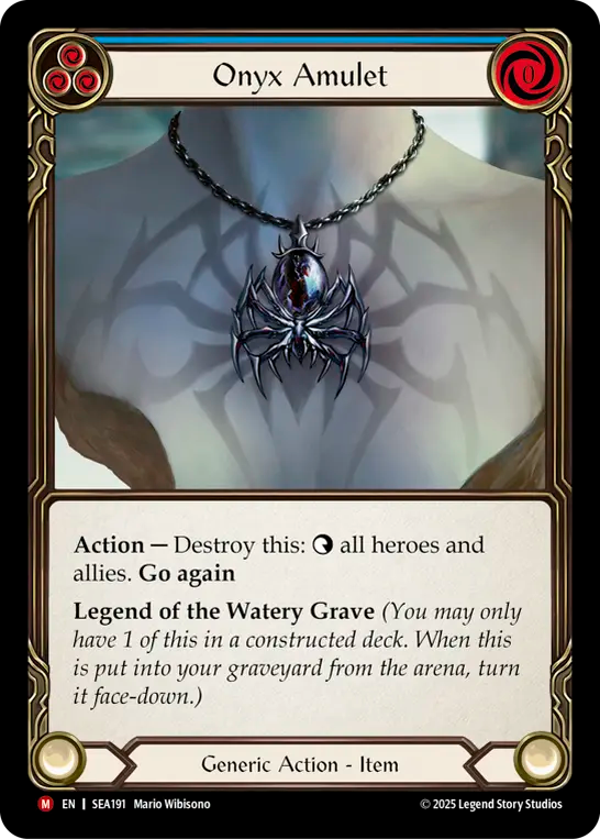 (191) Flesh & Blood TCG High Seas Single: Onyx Amulet (Regular) Majestic