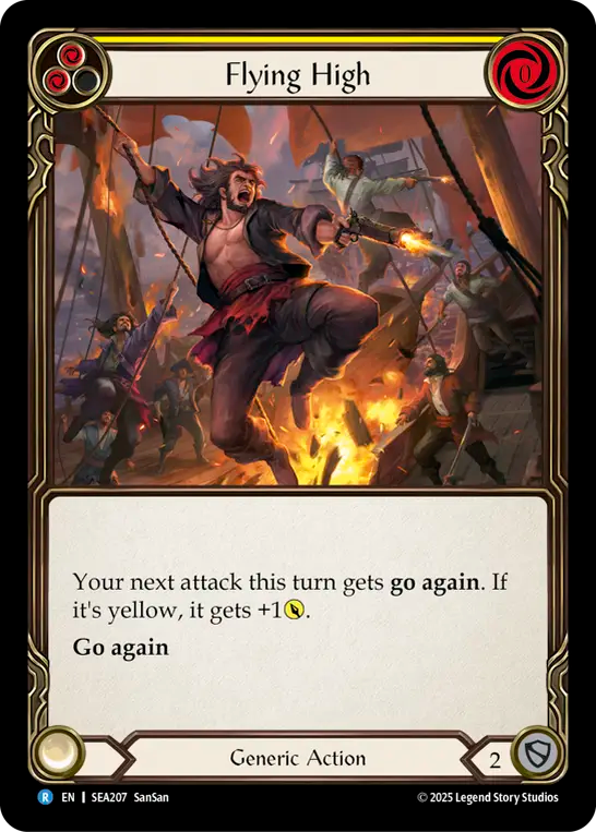 (207) Flesh & Blood TCG High Seas Single: Flying High (Yellow) (Regular) Rare