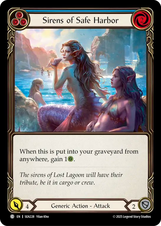 (228) Flesh & Blood TCG High Seas Single: Sirens of Safe Harbor (Blue) (Regular) Common