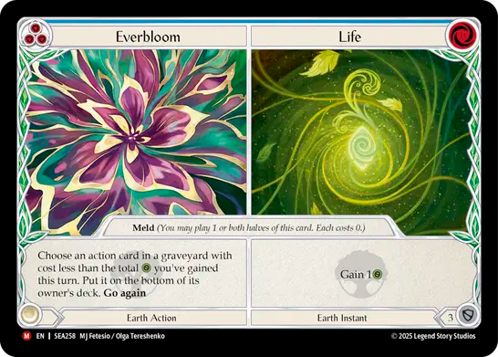 (258) Flesh & Blood TCG High Seas Single: Everbloom // Life (Rainbow Foil) Majestic