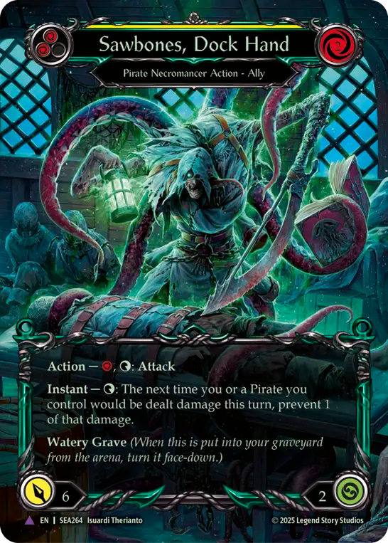(264) Flesh & Blood TCG High Seas Single: Sawbones, Dockhand (Marvel) Marvel