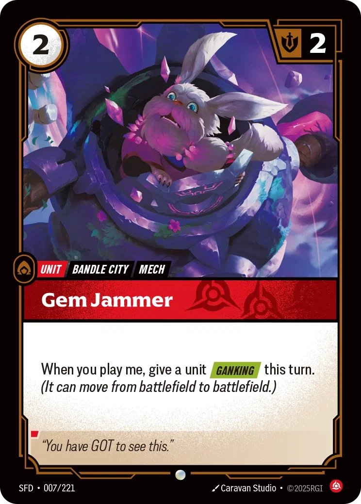 (007/221) Riftbound TCG Spiritforged Single: Gem Jammer Holo Common