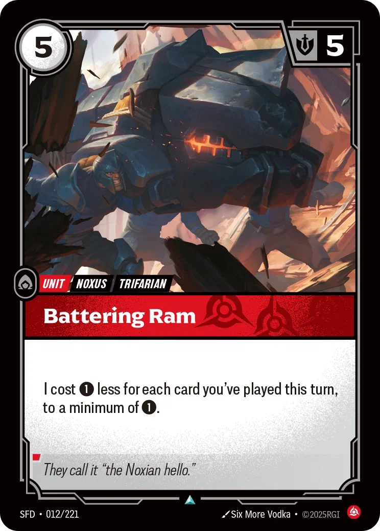 (012/221) Riftbound TCG Spiritforged Single: Battering Ram Holo Uncommon
