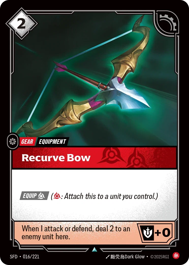 (016/221) Riftbound TCG Spiritforged Single: Recurve Bow Uncommon