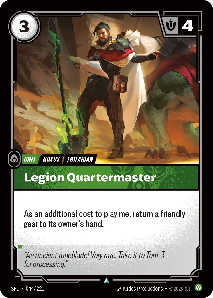 (044/221) Riftbound TCG Spiritforged Single: Legion Quartermaster Holo Uncommon