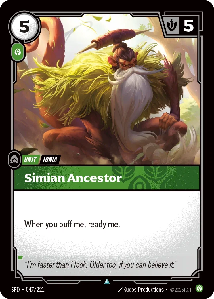 (047/221) Riftbound TCG Spiritforged Single: Simian Ancestor Holo Uncommon