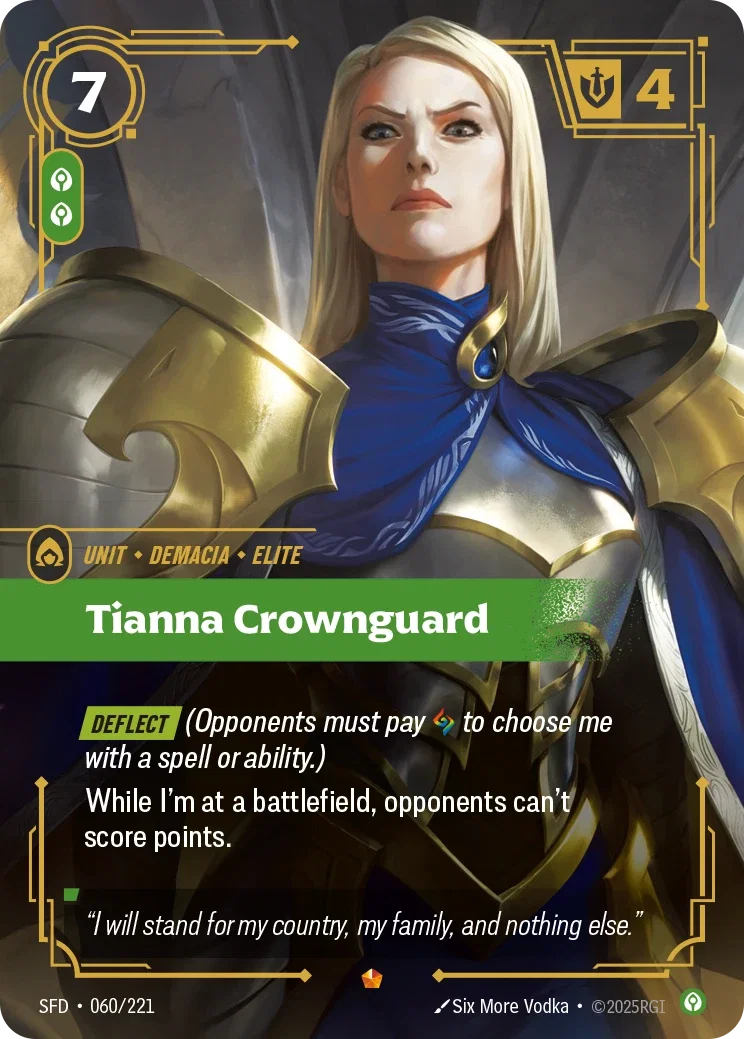 (060/221) Riftbound TCG Spiritforged Single: Tianna Crownguard Holo Epic