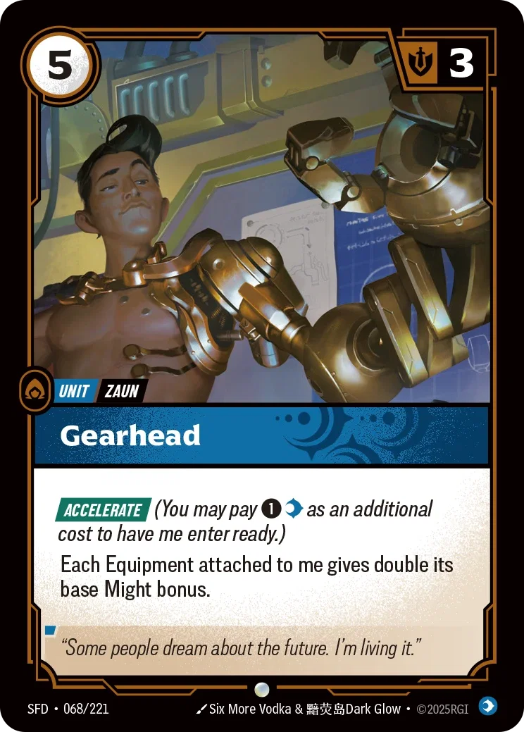 (068/221) Riftbound TCG Spiritforged Single: Gearhead Common