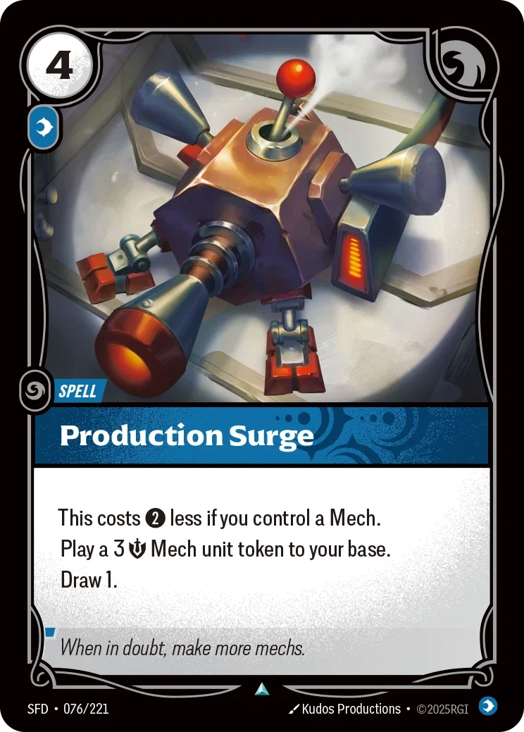 (076/221) Riftbound TCG Spiritforged Single: Production Surge Uncommon
