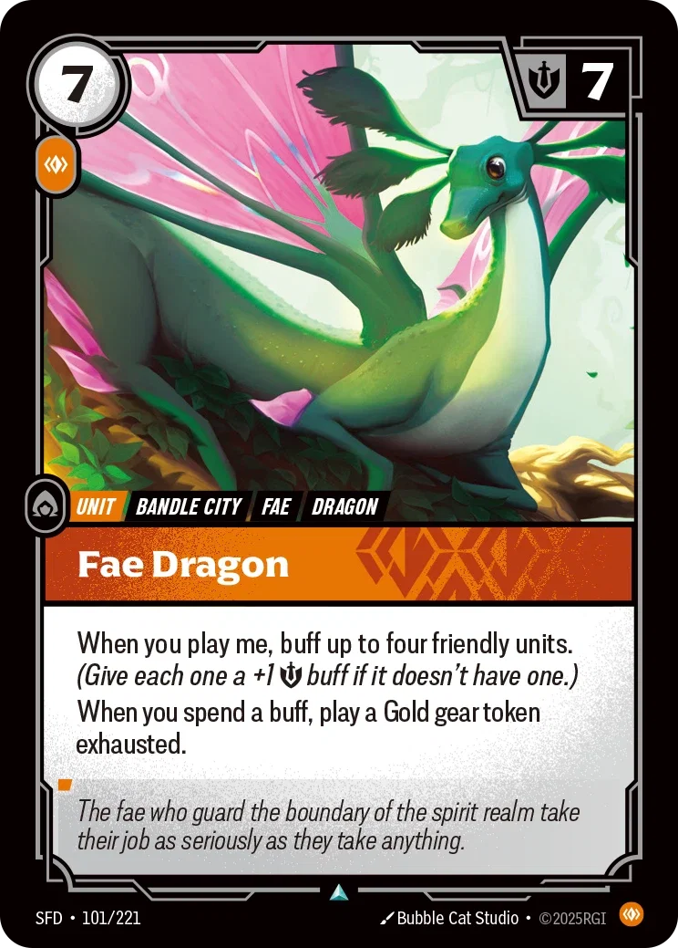 (101/221) Riftbound TCG Spiritforged Single: Fae Dragon Uncommon