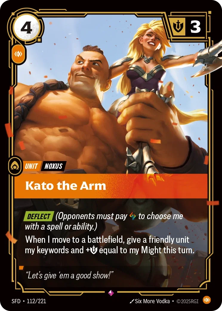 (112/221) Riftbound TCG Spiritforged Single: Kato the Arm Holo Rare