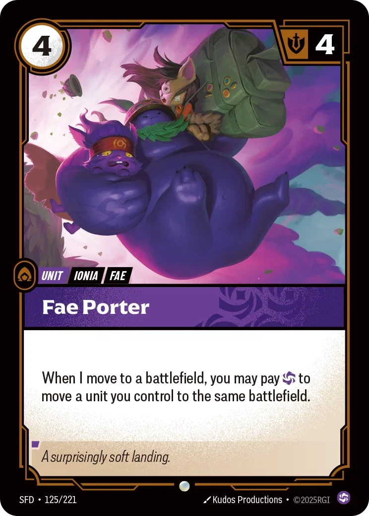 (125/221) Riftbound TCG Spiritforged Single: Fae Porter Holo Common
