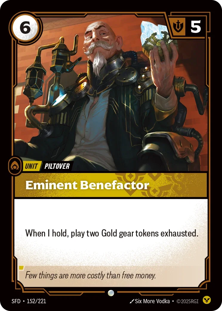 (152/221) Riftbound TCG Spiritforged Single: Eminent Benefactor Holo Common